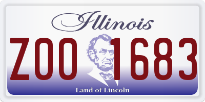 IL license plate Z001683
