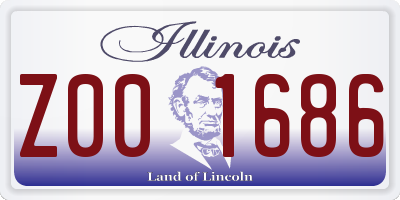 IL license plate Z001686