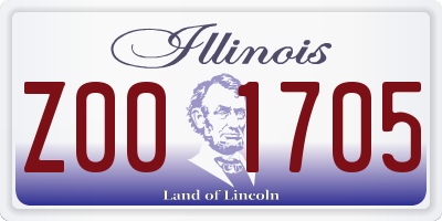 IL license plate Z001705