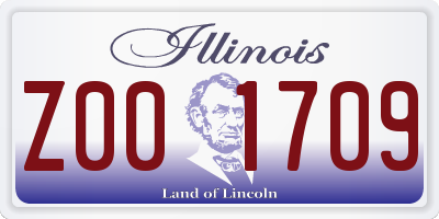 IL license plate Z001709