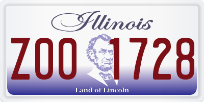 IL license plate Z001728
