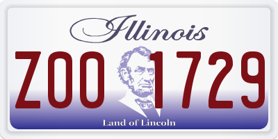 IL license plate Z001729