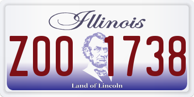 IL license plate Z001738