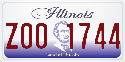 IL license plate Z001744