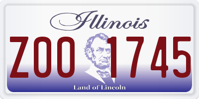 IL license plate Z001745