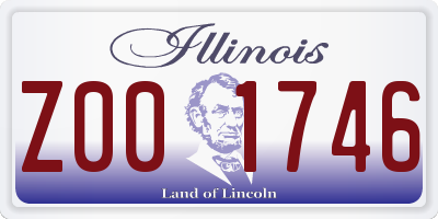 IL license plate Z001746