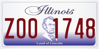 IL license plate Z001748