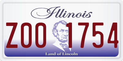 IL license plate Z001754