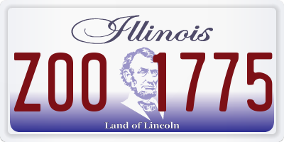 IL license plate Z001775