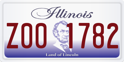 IL license plate Z001782