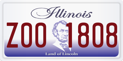 IL license plate Z001808
