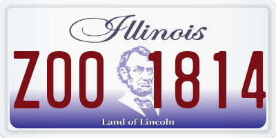 IL license plate Z001814