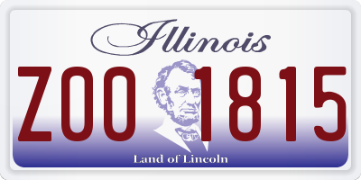 IL license plate Z001815