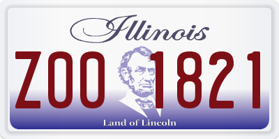 IL license plate Z001821