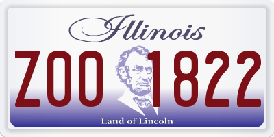 IL license plate Z001822