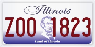 IL license plate Z001823