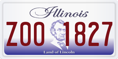 IL license plate Z001827