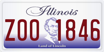IL license plate Z001846