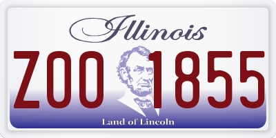 IL license plate Z001855