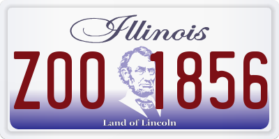 IL license plate Z001856
