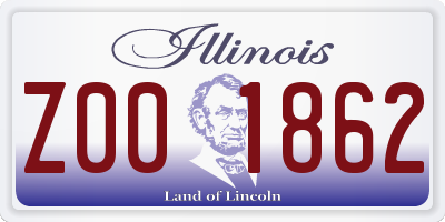 IL license plate Z001862