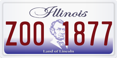 IL license plate Z001877