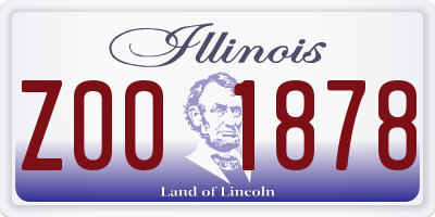 IL license plate Z001878