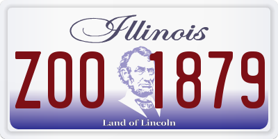 IL license plate Z001879