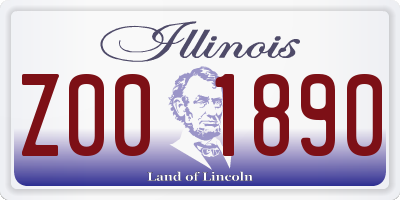 IL license plate Z001890