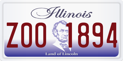 IL license plate Z001894