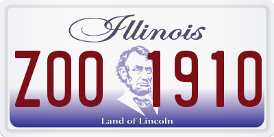IL license plate Z001910