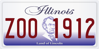IL license plate Z001912