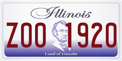 IL license plate Z001920