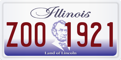 IL license plate Z001921