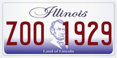 IL license plate Z001929