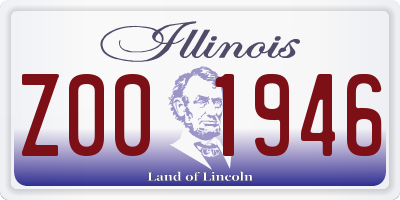 IL license plate Z001946