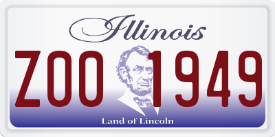 IL license plate Z001949