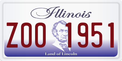 IL license plate Z001951