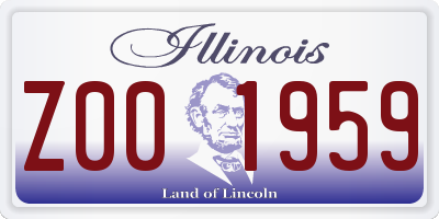 IL license plate Z001959