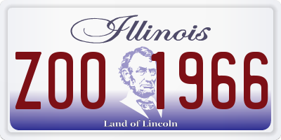IL license plate Z001966