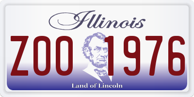 IL license plate Z001976