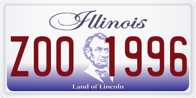 IL license plate Z001996