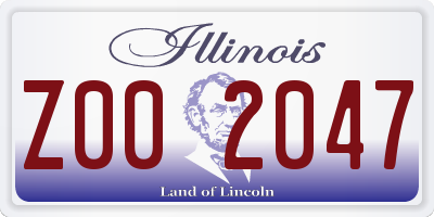 IL license plate Z002047