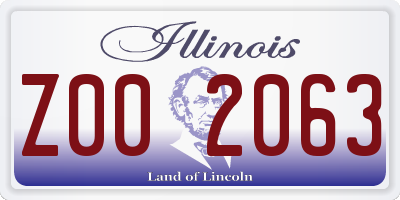 IL license plate Z002063