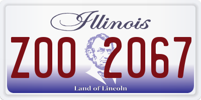 IL license plate Z002067