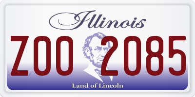 IL license plate Z002085