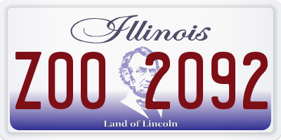IL license plate Z002092
