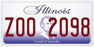 IL license plate Z002098