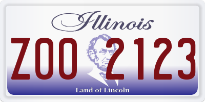 IL license plate Z002123