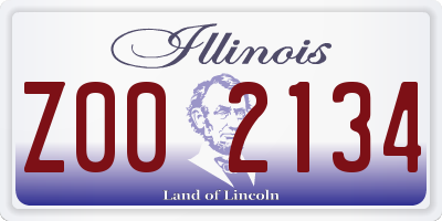IL license plate Z002134